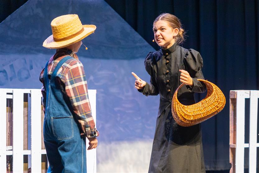 Students in a Wizard of Oz performance